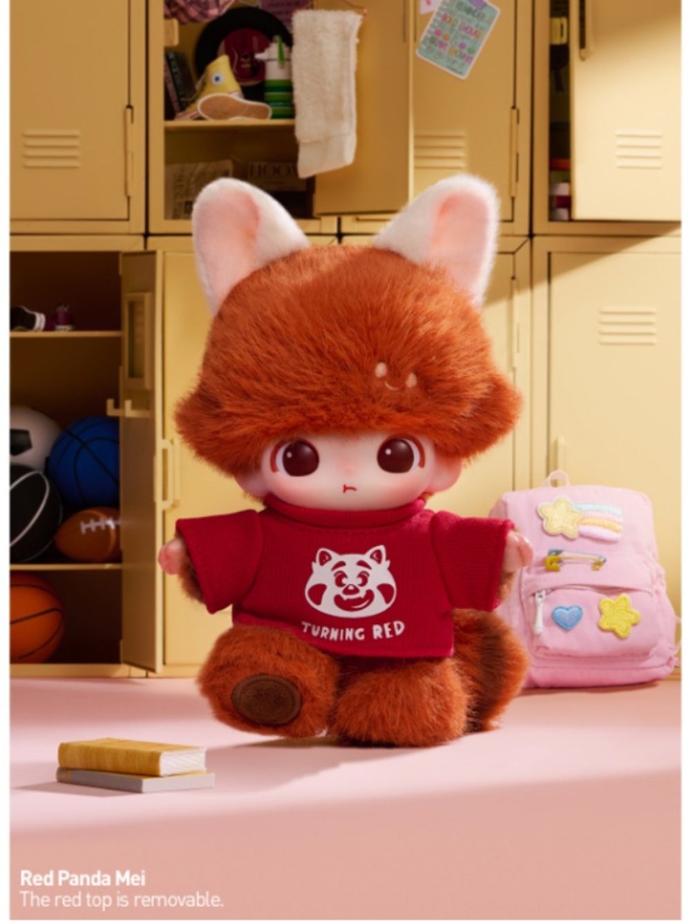 RED PANDA MEI 
Pop Mart Dimoo World x Pixar 
Vinyl plush pendant doll